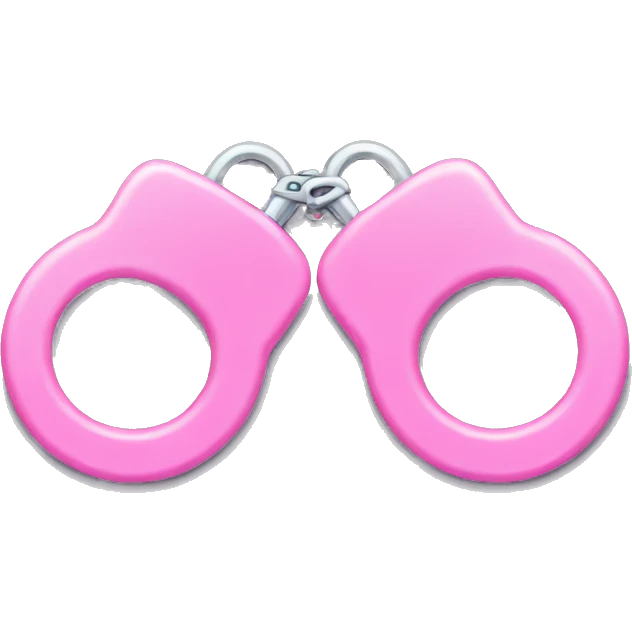 fuzzy pink handcuffs emoji