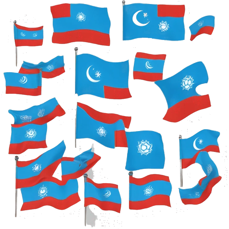 make me a flag of the uyghur people emoji