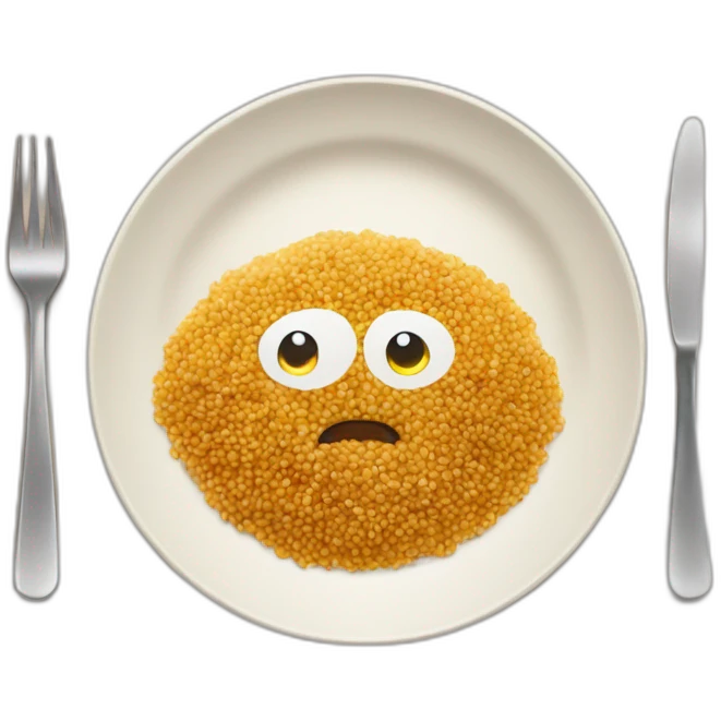 Quinoa in a plate emoji
