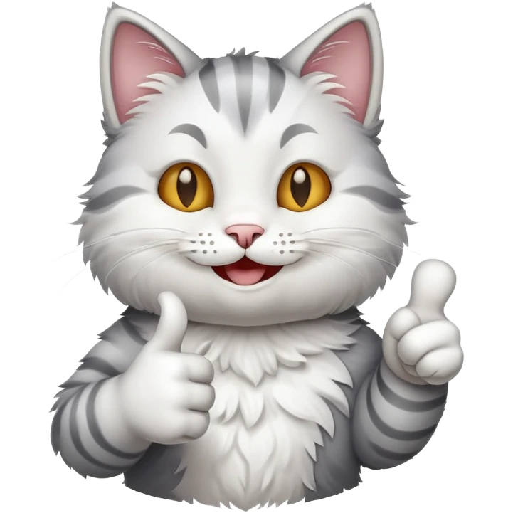 Cat giving thumbs up emoji