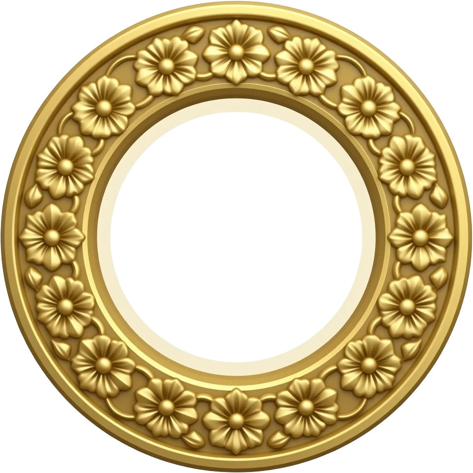 Золотой резной круг emoji