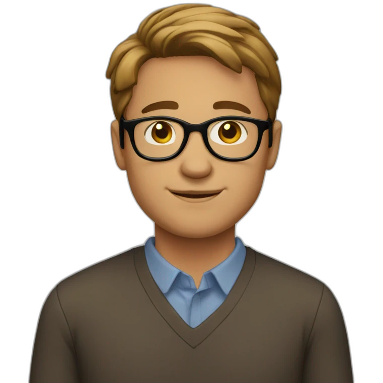 white-male-brown-hair-black-round-glasses emoji