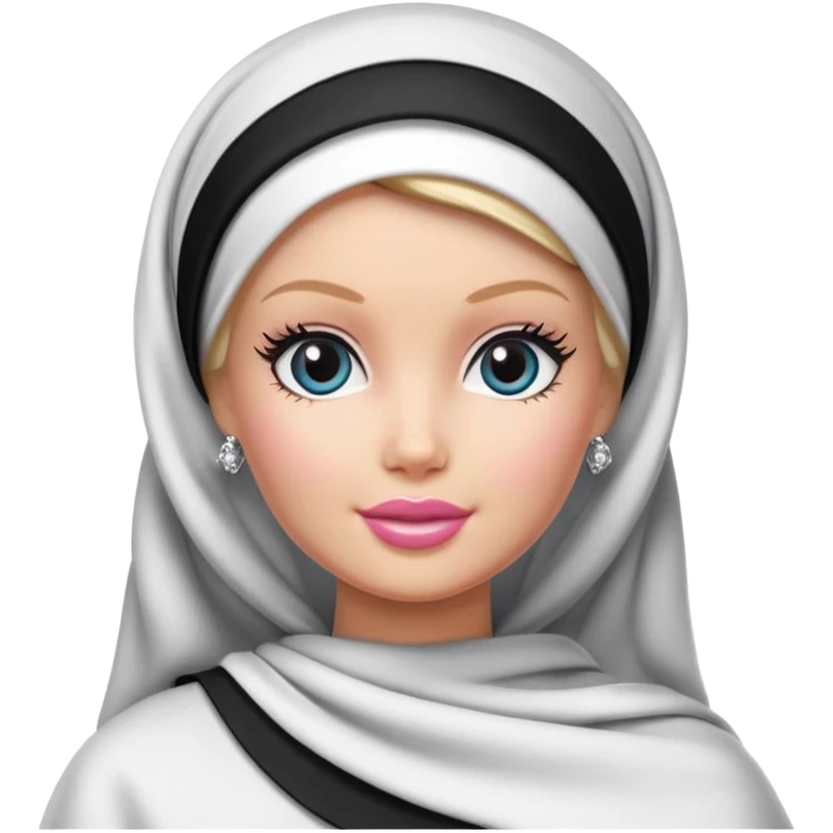 Barbie with black headscarf emoji