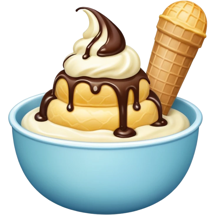 ice cream in a bowl emoji