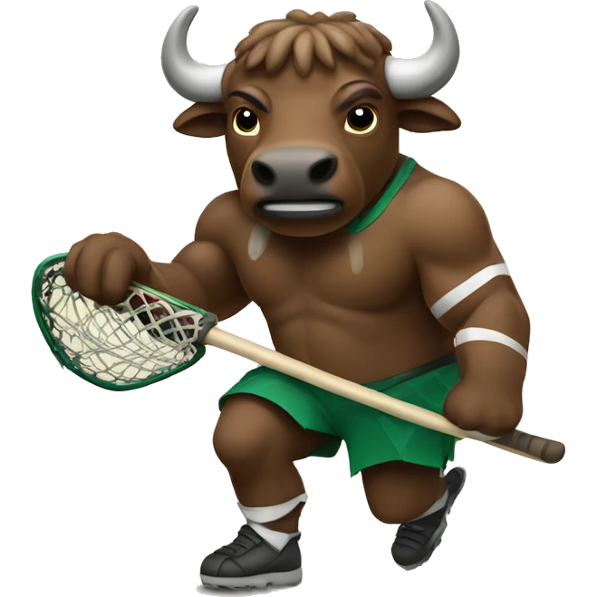 Buffalo playing lacrosse  emoji