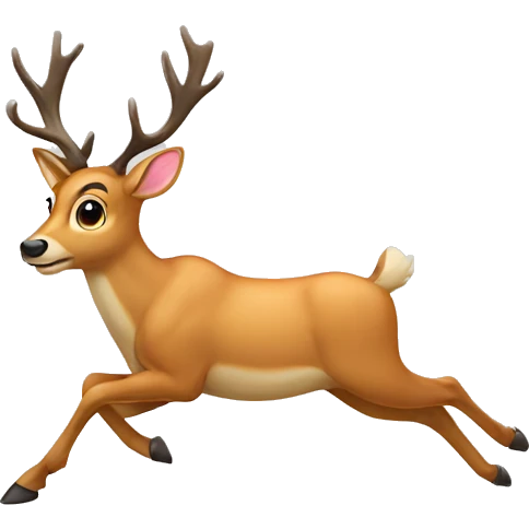 Deer exercising emoji
