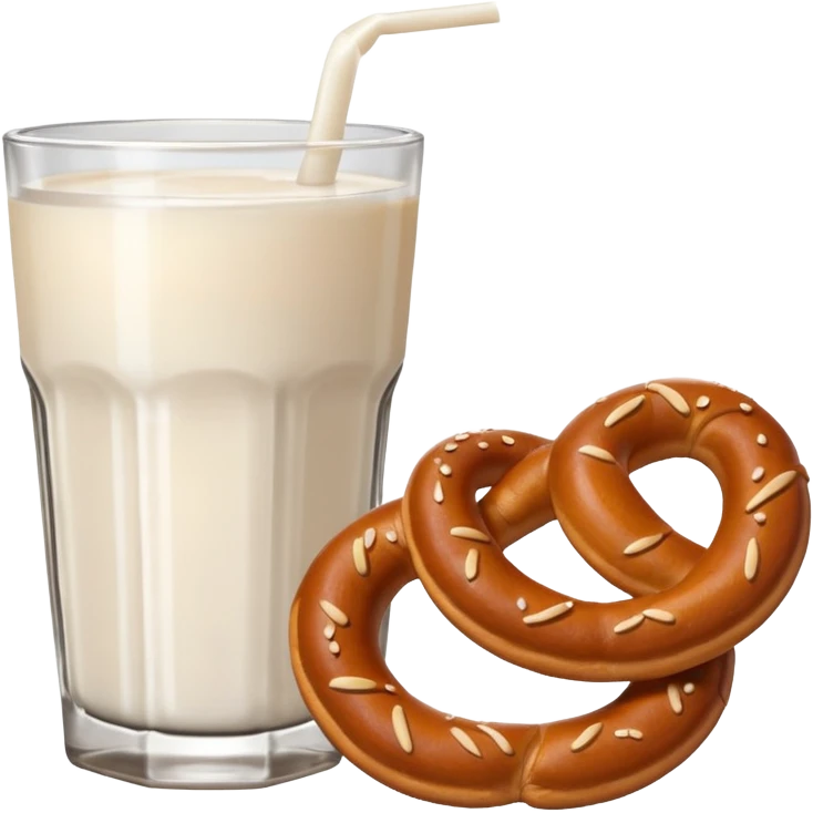 Pretzel and milk emoji