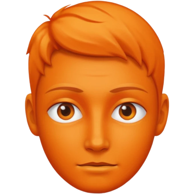Orange: smooth face  emoji