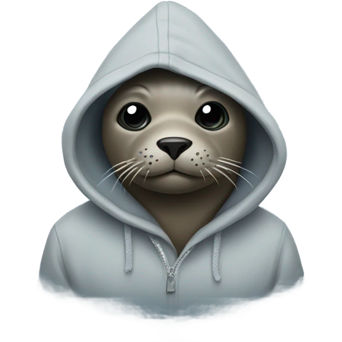 seal wearing a hoodie emoji