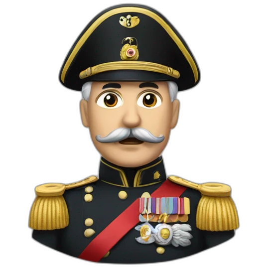 General des armées allemandes avec moustache noir emoji