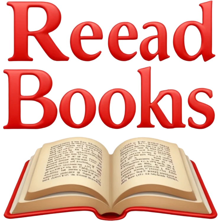 the text in red letters is "read books" emoji