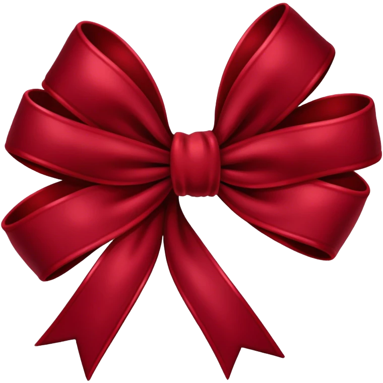 Dark red velvet aesthetic bow emoji