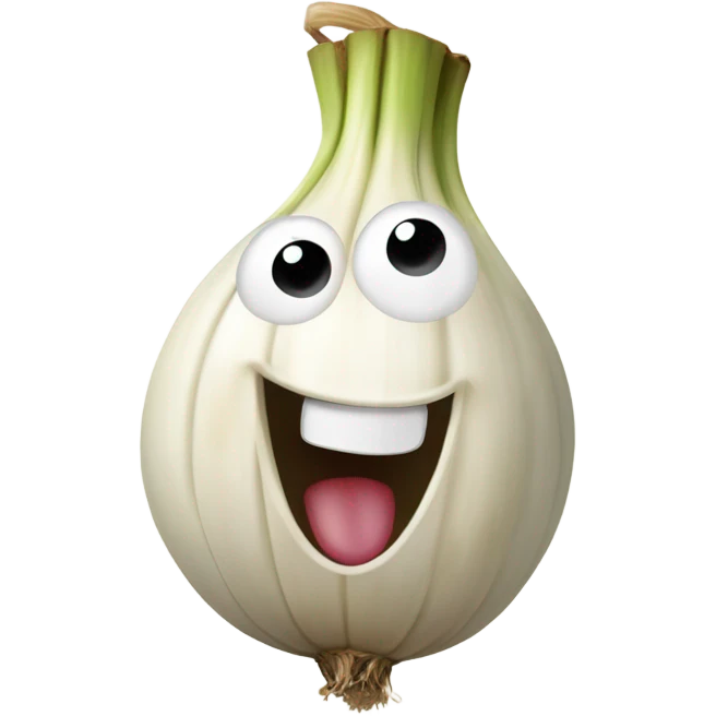 Happy garlic  emoji