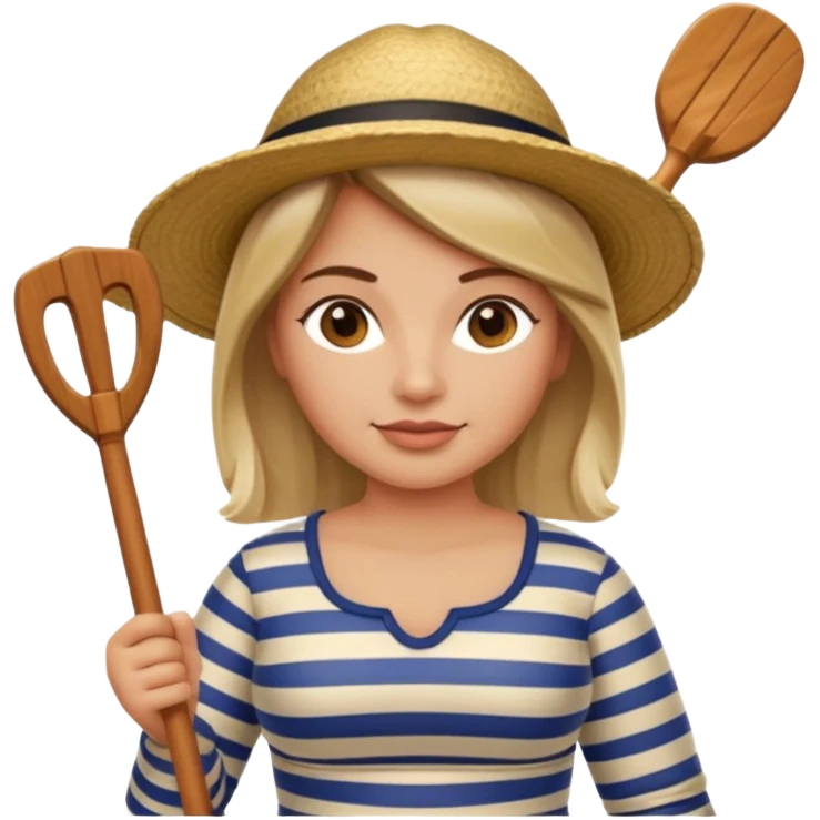 venice gondolier woman fat emoji