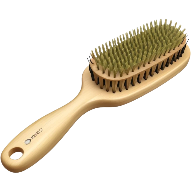 pale olive hairbrush  emoji