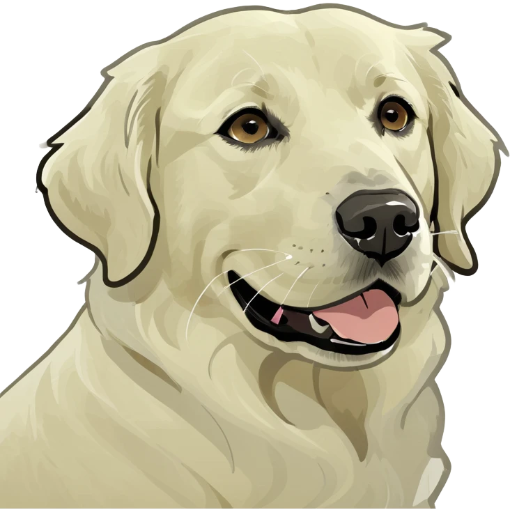 English cream golden retriever on a boat  emoji