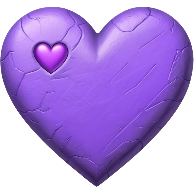 hand drawn letter with purple heart emoji