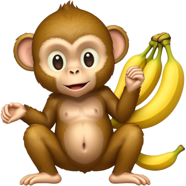 a cartoon monkey with a bunch of bananas wrapped around its body emoji