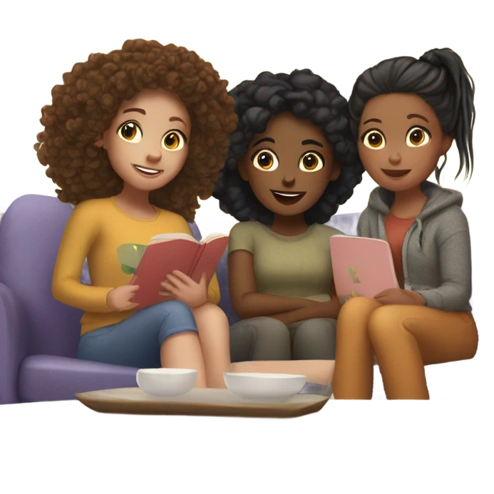  Four girls living in a house  emoji