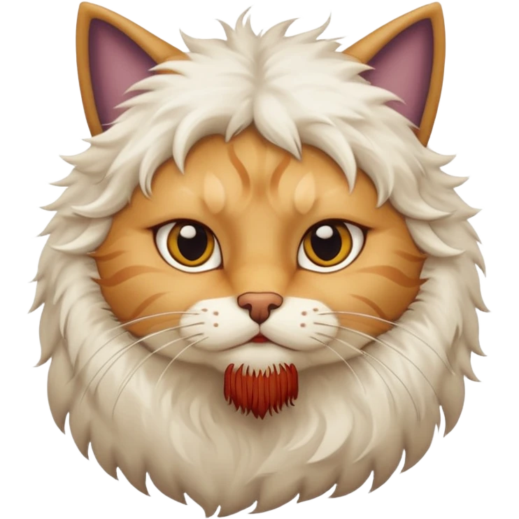 viking white cat emoji