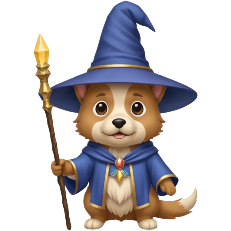 Dog wizard emoji