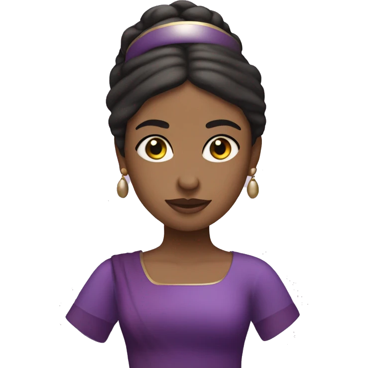 Pilate girl with purple outfit emoji