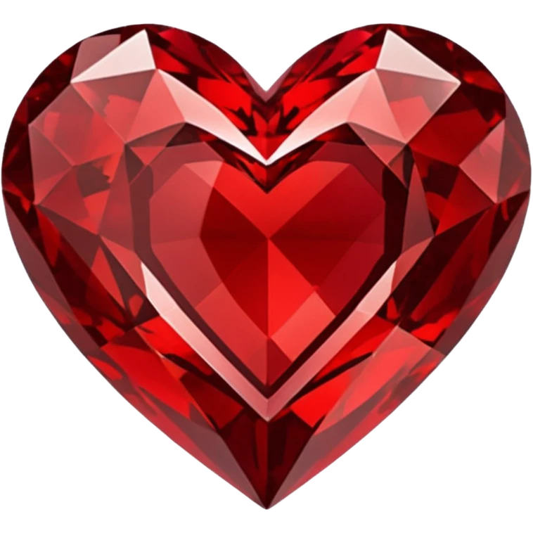 deep-red crystal heart emoji