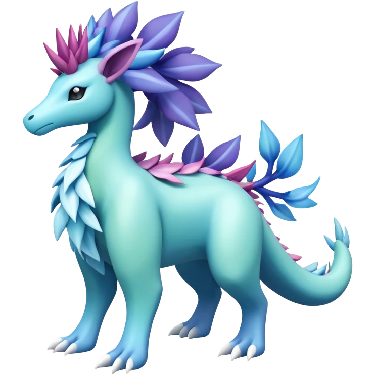 Meganium-Amaura-Suicune-fakemon (full body) emoji