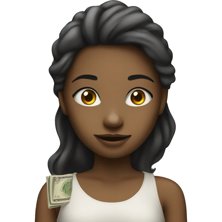Girl with money emoji
