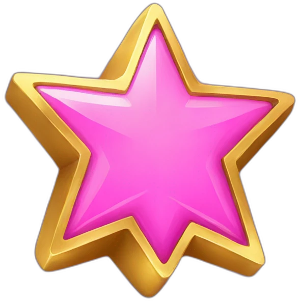 Golden ingot with a pink star  emoji