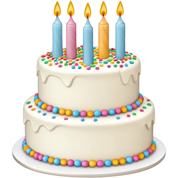 white birthday cake emoji