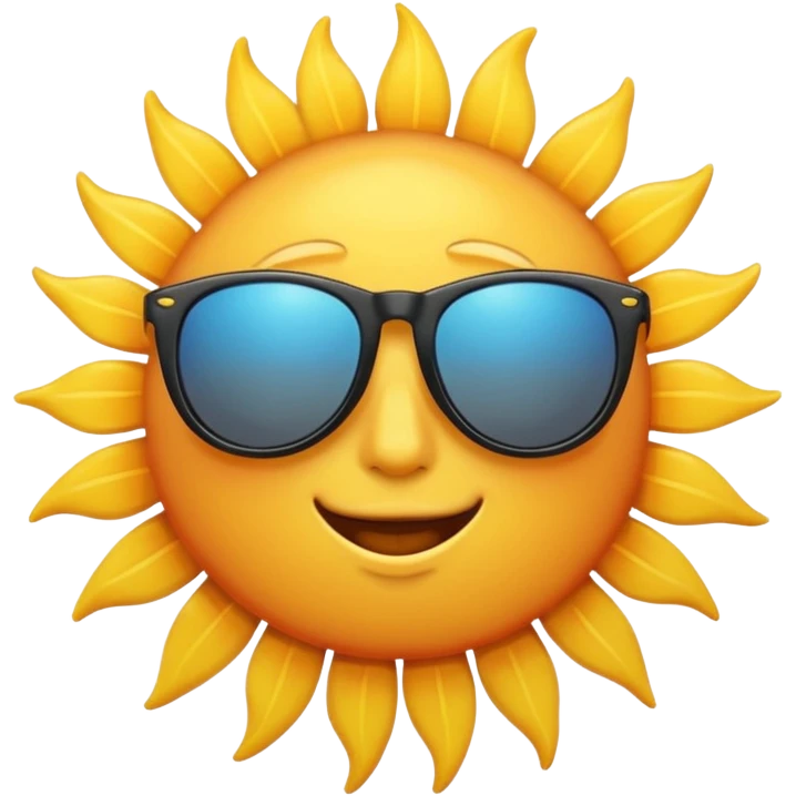 cool sun with sunglasses emoji