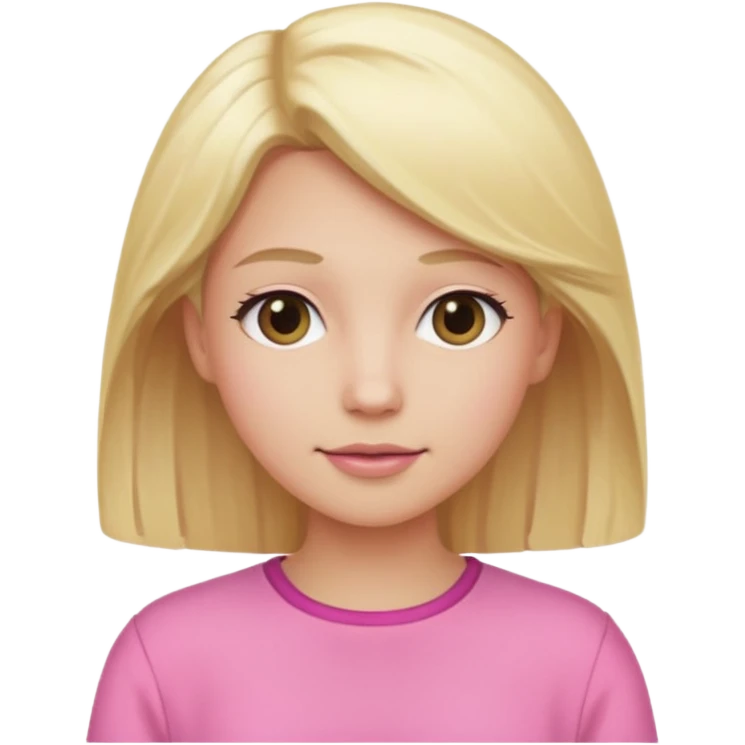 blonder hair with pink outfit  emoji