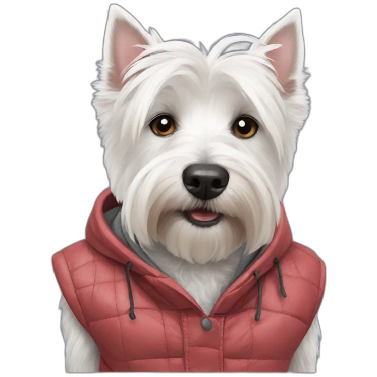 Westie in clothes emoji