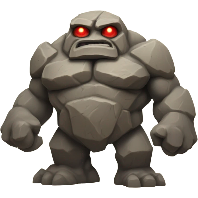 golem with big red eye emoji