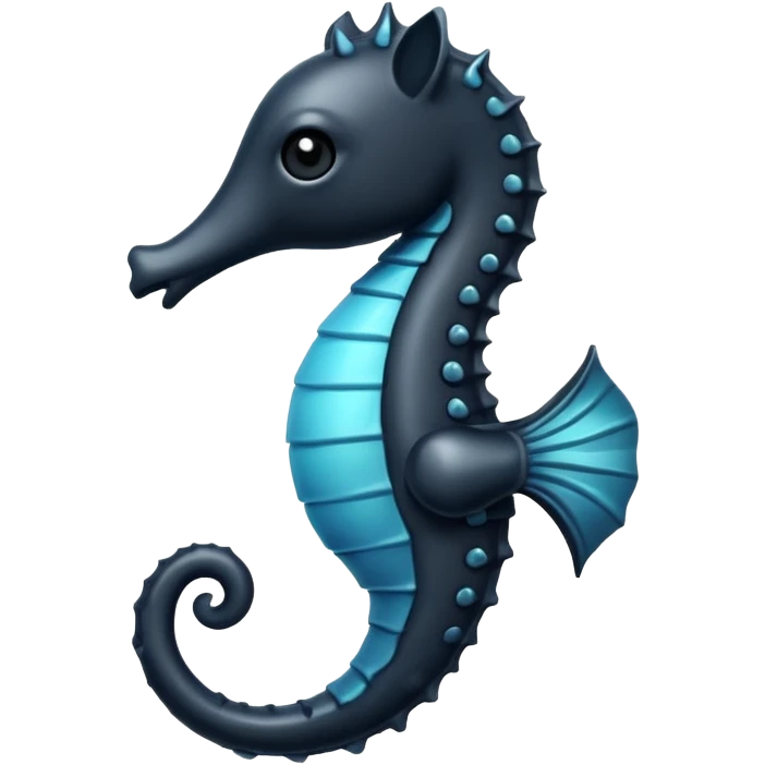 Seahorse black emoji