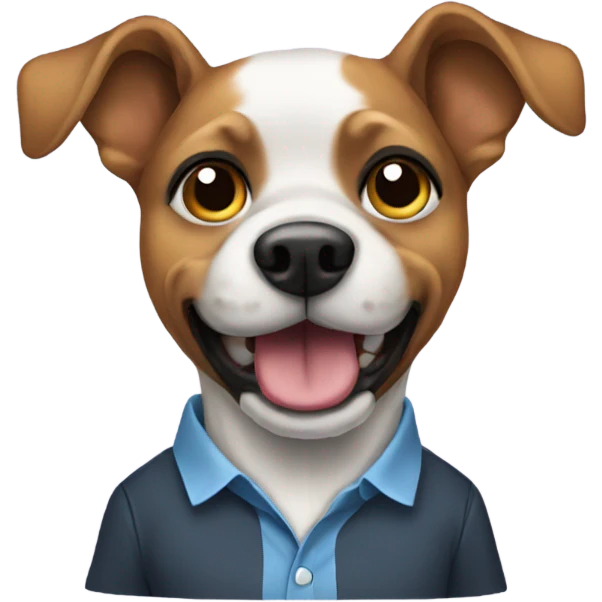 Dog wearing a shirt emoji