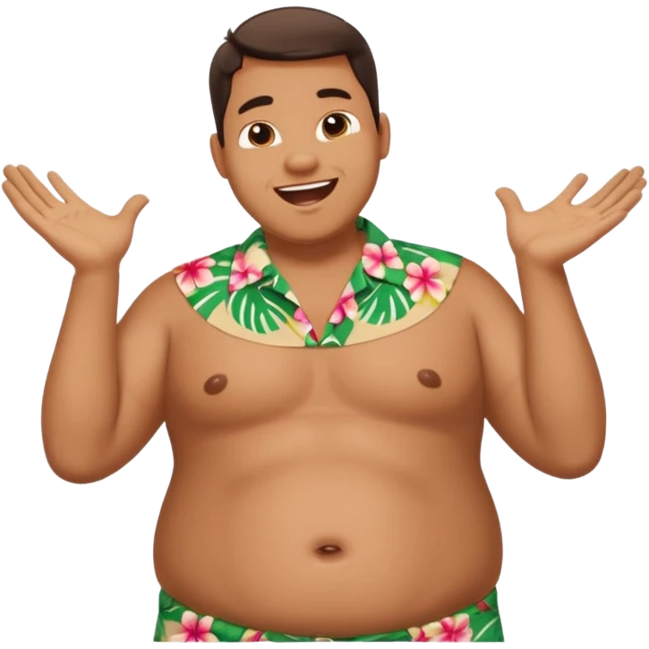 guy slapping his fat belly and he is in glee emoji