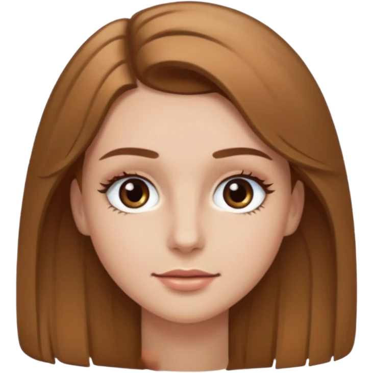 Cheveux un peu plus clair des cils moyen et des sourcils clair emoji