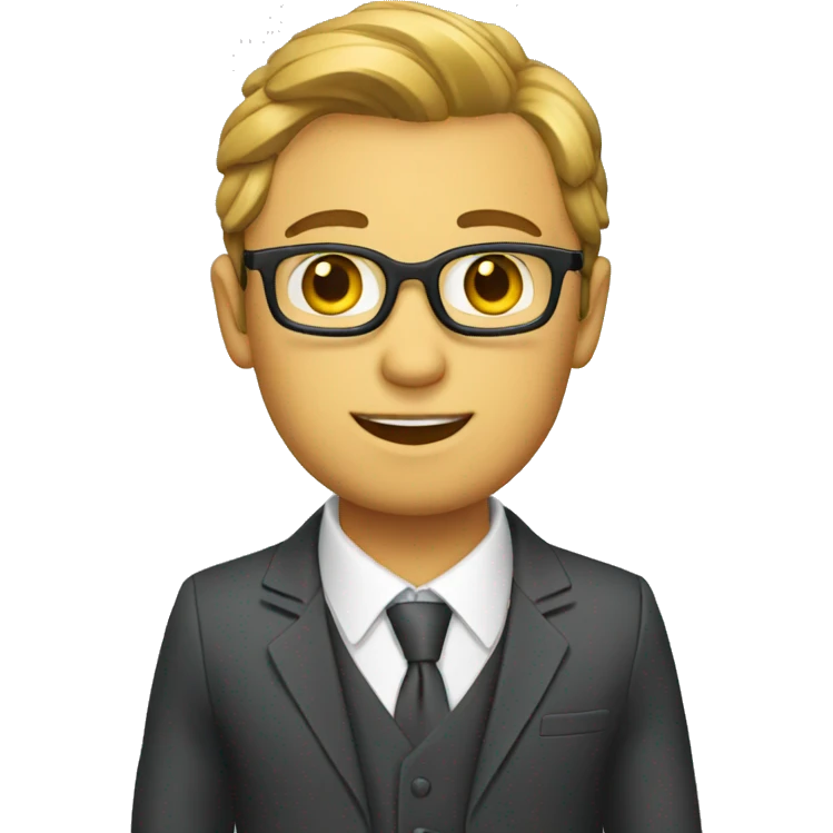 Czech in a suit emoji