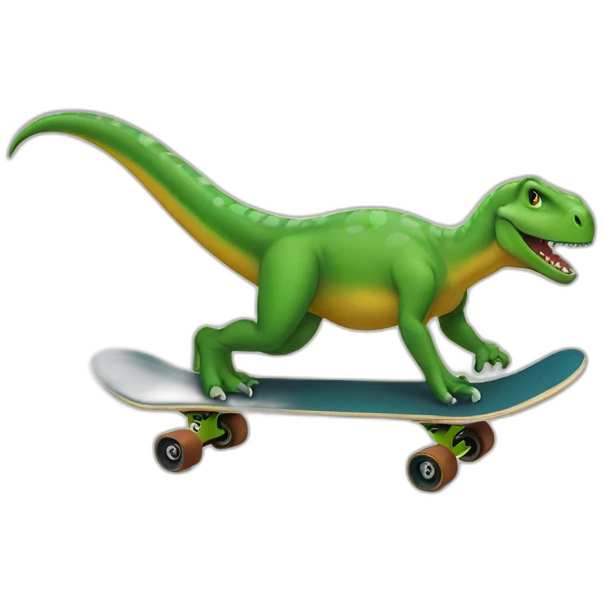 Dinosaur  skateboard emoji