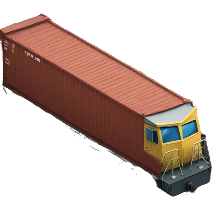 cargo container on train emoji