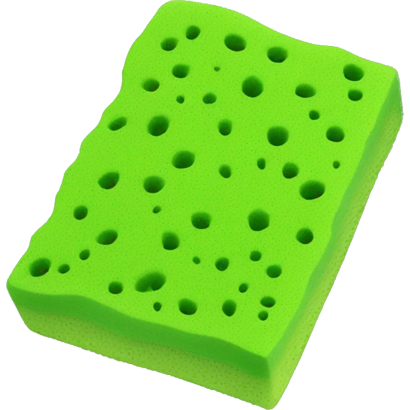 green flat square dish sponge emoji