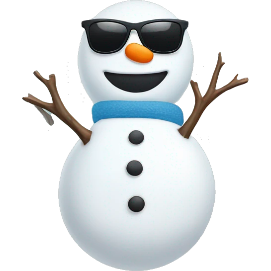 snowman with sunglasses  emoji