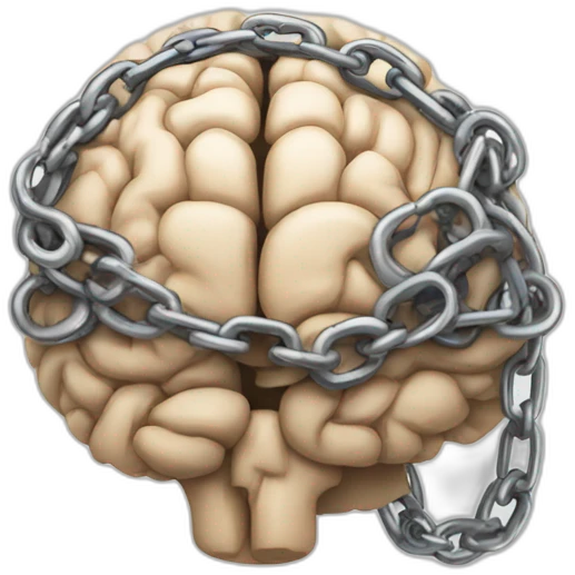chained brain emoji