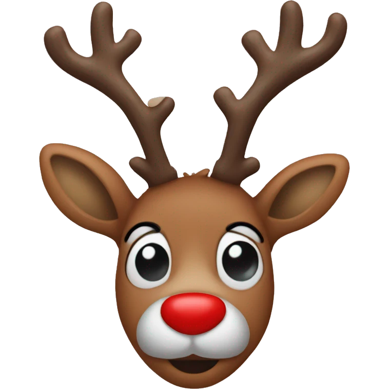 Red nose reindeer emoji
