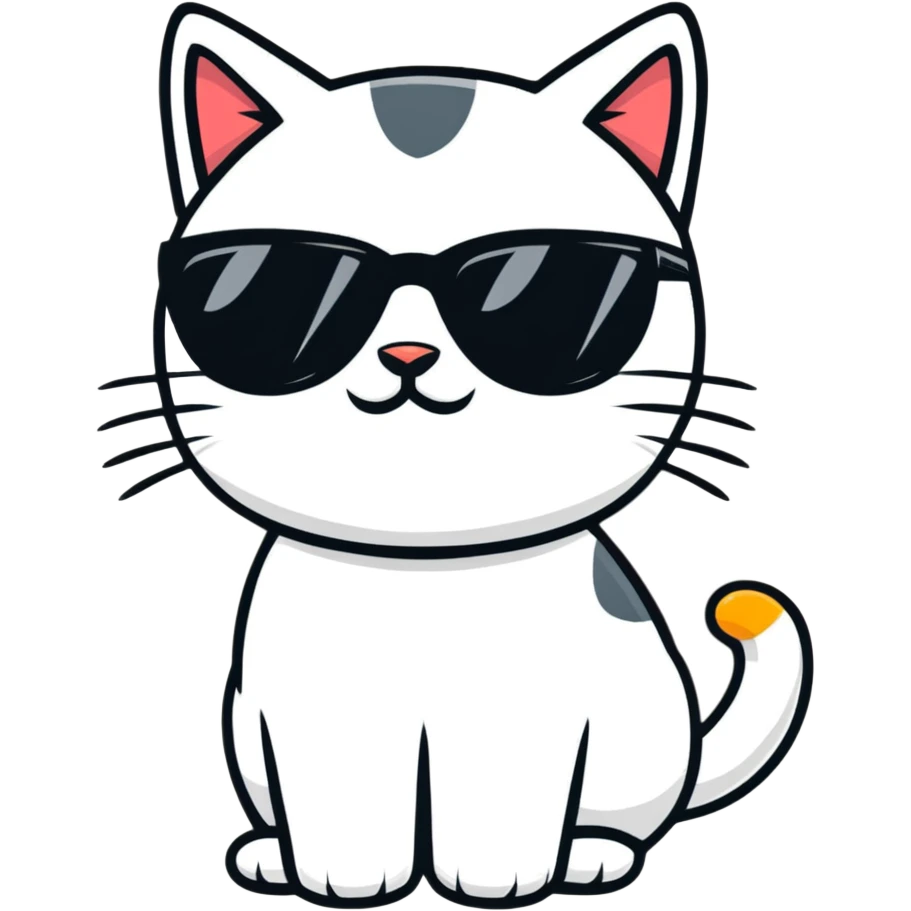 Cat with sunglasses emoji