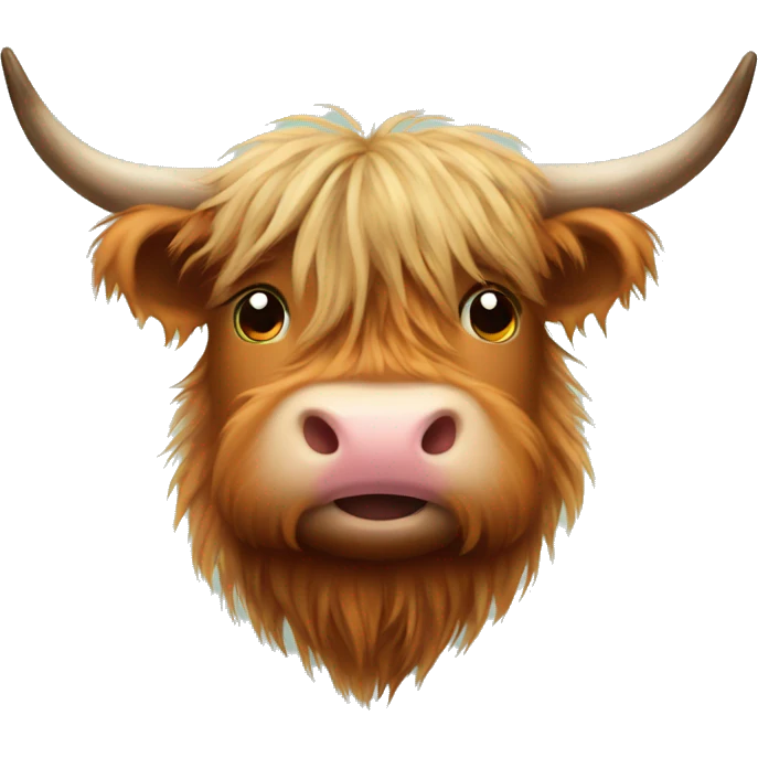 Highland cow hearts emoji