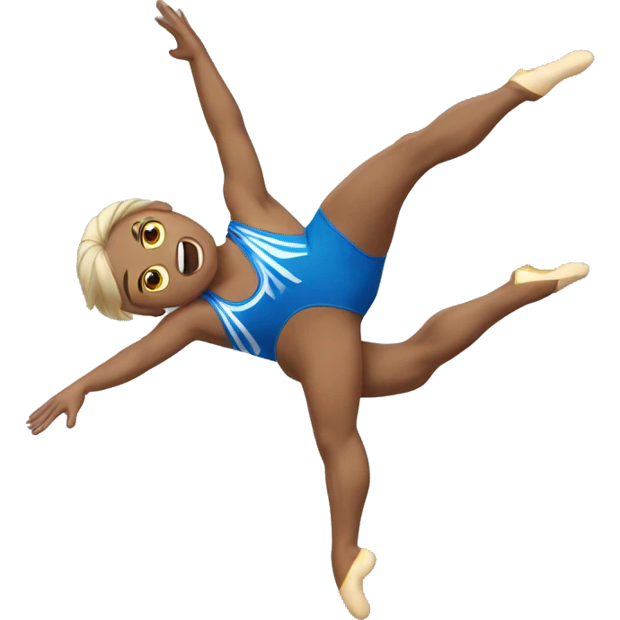 Gymnast falling emoji
