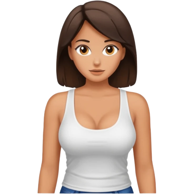 A naked brunette with big boobs emoji